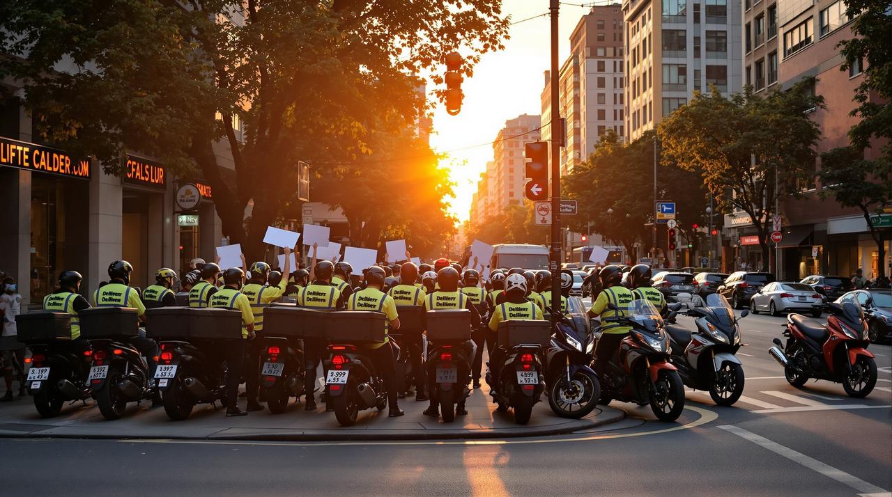 吃瓜网每日更新爆料新闻 - 某外卖平台骑手集体罢工，配送费或将上涨